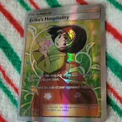 Pokemon Erika's Hospitality Full Art Ultra Rare Holo SM-Team Up 174/181 - Image 2