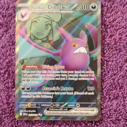 Pokemon Team Rocket's Crobat ex 217/182 Sv10 Full Art Holo EX Stage 2 310 HP - Image 1