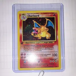 Pokemon Charizard Base Set 4/102 Holo Rare 120 HP 1999 Wizards Stage 2 Copyright - Image 1