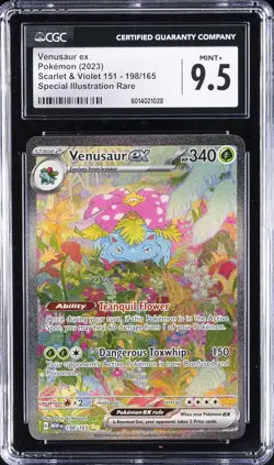 2023 POKEMON SCARLET & VIOLET 151 SPECIAL ILLUSTRATION RARE VENUSAUR EX CGC 9.5 - Image 1