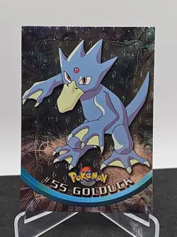 1999 Topps Pokemon Tv Animation #55 GOLDUCK Black Logo Foil Set Break - Image 1