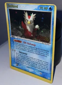 Delibird 21/109 EX Team Rocket Returns Reverse Holo 2004 Pokemon HP RARE MISCUT - Image 5