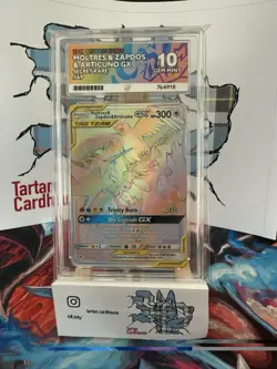 Moltres & Zapdos & Articuno GX 69/68 Hidden Fates Ace 10 Gem Mint Pokemon - Image 1