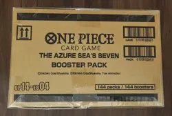 One Piece The Azure Sea's Seven OP-14-EB04 Sleeved Booster Case 144 Packs Sealed - Image 1