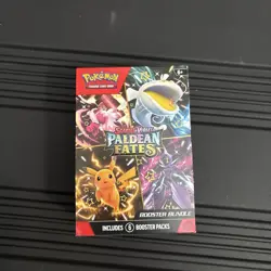 Pokemon TCG Paldean Fates Booster Bundle Box EMPTY BOX, NO CARDS - Image 1