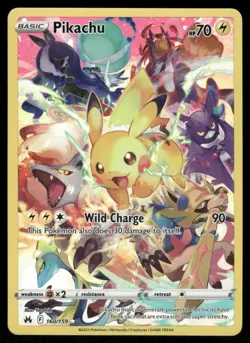 Pokemon Cards Pikachu 160/159 Crown Zenith Secret Rare - Image 1