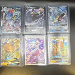 Pokemon GX V VMAX Full Art Holo Card Lot (6) Glaceon Umbreon Gyarados Raichu Me… - Image 1