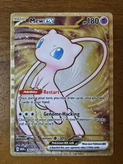 Mew ex (151 Metal Card) Promo from 151 UPC 205/165 Rare 3 Gold Stars - Image 1