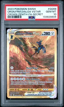 Pokemon Card Origin Forme Dialga Vstar Gg68/gg70 Secret PSA 10 - Image 1
