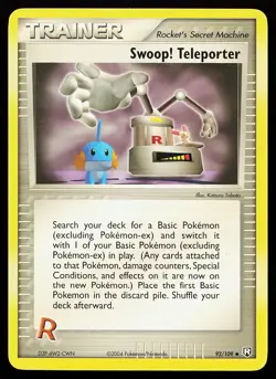 Swoop! Teleporter 92/109 Uncommon Team Rocket Returns Pokemon Card - Image 1