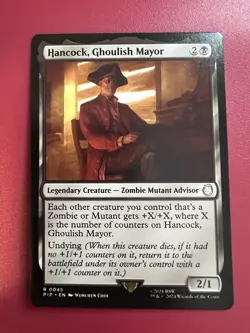 *** Hancock, Ghoulish Mayor *** Universes Beyond: Fallout NM MTG English - Image 1