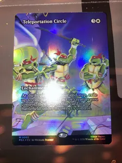 Magic MTG Teenage Mutant Ninja Turtles Borderless Foil #2 Teleportation Circle - Image 1