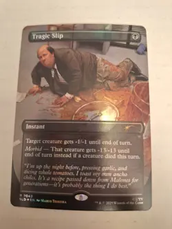 Tragic Slip Borderless ✨Foil✨ Dwight's Destiny Secret Lair The Office MTG - Image 1