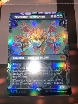 magic the gathering TMNT Triceraton Commander Borderless Foil - Image 1
