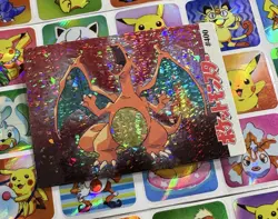Pokemon Charizard Vintage Pocket Monsters Vending HOLO Prism Sticker 99 bandai - Image 1