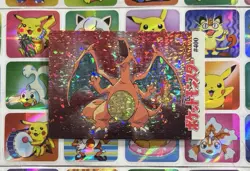 Pokemon Charizard Vintage Pocket Monsters Vending HOLO Prism Sticker 99 bandai - Image 4