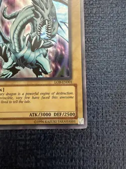Konami Blue-Eyes White Dragon, Ultra Rare, LOB-EN001 MP, NM - Image 2