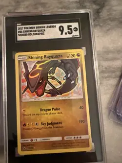 Pokemon TCG Shining Rayquaza Holo Rare Card Shining Legends 56/73 NM+ - Image 1