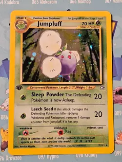 Pokemon TCG Jumpluff 7/111 holo Neo Genesis 1st edition card - Image 1
