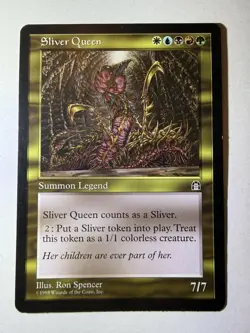 Silver Queen Summon Legend Magic The Gathering MTG Stronghold Card Gold Legend - Image 1