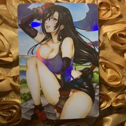 Tifa Lockhart FINAL FANTASY SEXY QUEENS Goddess Waifu Anime Holo Card - Image 1