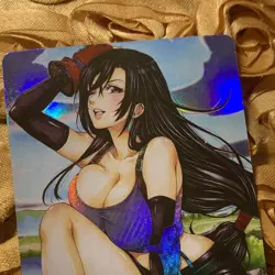 Tifa Lockhart FINAL FANTASY SEXY QUEENS Goddess Waifu Anime Holo Card - Image 2