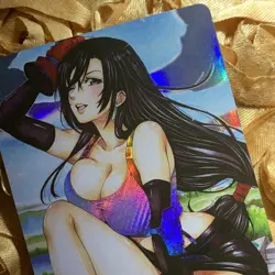 Tifa Lockhart FINAL FANTASY SEXY QUEENS Goddess Waifu Anime Holo Card - Image 5
