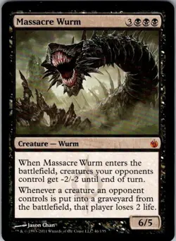 Magic The Gathering Massacre Wurm MBS 46 NM - Image 1