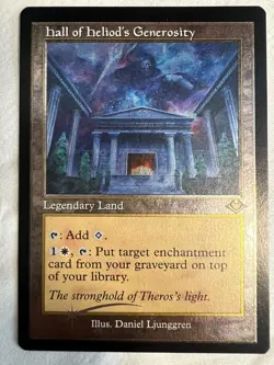 MTG Modern Horizons 2 Hall of Heliods Generosity Retro Frame Foil Etched x 1 - Image 1