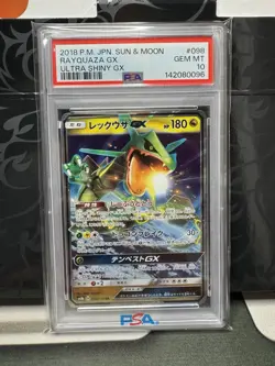 2018 Pokemon Japanese Sun & Moon Rayquaza GX Ultra Shiny PSA 10 - Image 1