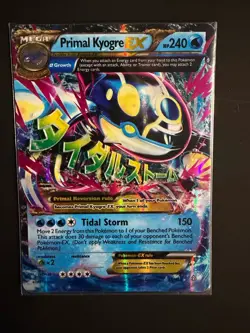 Pokemon Primal Kyogre EX Ultra Rare Full Art Holo 55/160 Primal Clash HP 240 - Image 1