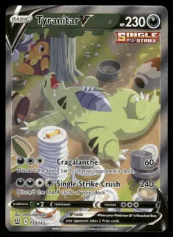 Pokemon Cards Tyranitar V 155/163 Battle Styles Rare Ultra - Image 1