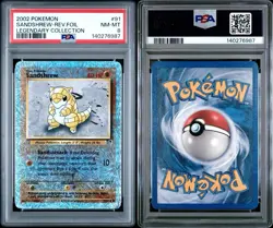 Pokemon Legendary Collection Reverse Holo Foil Sandshrew 91/110 PSA 8 - Image 3