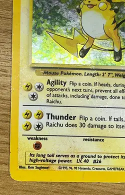Pokemon TCG Raichu Base Set 14/102 Holo Unlimited Holo Rare - Image 5