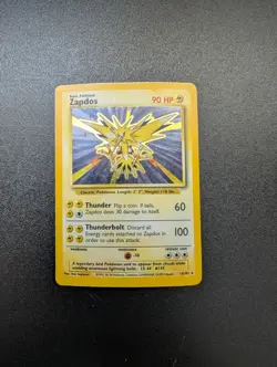 Vintage 1999 Pokemon TCG Zapdos Holo Rare - Base Set #16/102 - Lightly Played - Image 1