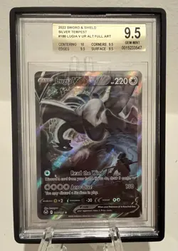 Pokemon Lugia V #186 Silver Tempest ALT ART BGS 9.5! Gem Mint Amazing Sub Grades - Image 1
