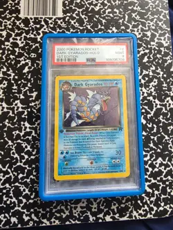 Pokemon Dark Gyarados Holo 1st Edition PSA 9 Mint With Case - Image 1