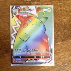Pokemon Pikachu VMAX Secret Rare 188/185 Vivid Voltage Holo G-Max Volt Tackle - Image 1