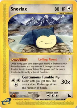 Snorlax 100/144 - Skyridge - Pokemon - HP - Image 1