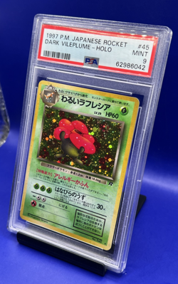 1997 Pokemon Japanese Rocket Dark Vileplume Holo #45 PSA 9 - Image 3