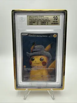 PTCG Pokemon Pikachu BGS10 Grey Felt Hat 2023 SVP085 Van Gogh English - Image 1