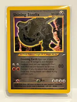 Vintage 2002 Pokemon TCG Neo Destiny SHINING STEELIX HOLO SECRET Rare 112/105 NM - Image 1