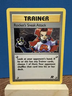 Pokemon TCG Rocket’s Sneak Attack 72/82 Team Rocket Rare Trainer - Image 1