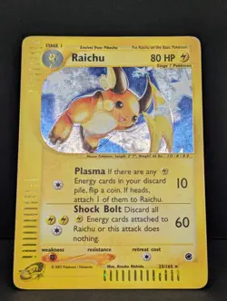 Raichu 025/165 Expedition Base Set Holo Rare Pokemon TCG Nintendo pikachu - Image 3