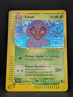 Arbok 003/165 Expedition Base Set Holo Rare Pokemon TCG Nintendo e-reader MP+ - Image 3