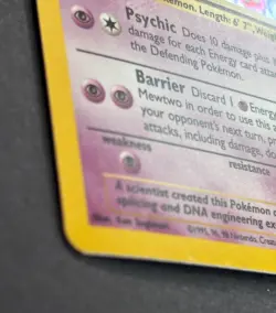 🎁 1999 Pokemon TCG Mewtwo Holo Foil 10/102 Base Set LP - Image 2