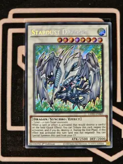 Stardust Dragon Secret Rare L5DD-ENS01 CHIBI ART YuGiOh - Image 1