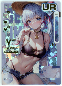 ❤AYAKA - Goddess Story Anime Waifu Doujin Card - LOVE DIARY UR-13 GENSHIN Card - Image 1