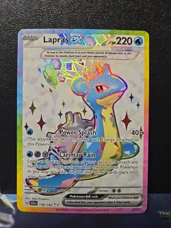 Lapras EX 158/142 Stellar Crown Special Illustration Rare Card - Image 1