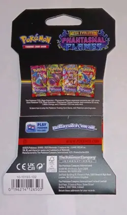 Pokemon Mega Evolution Phantasmal Flames Booster Pack 10 Cards English 2025 - Image 2